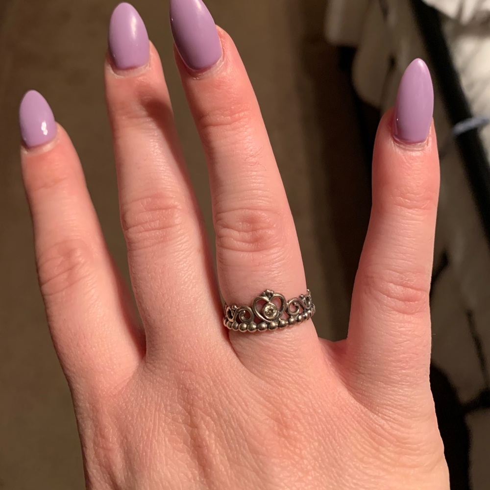 PANDORA - Princes Crown Silver Ring - Size 7